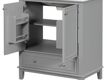 Modern Bathroom Vanity With Sink Combo, Multi Functional Cabinet With Doors And Drawer