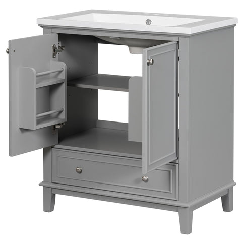 Modern Bathroom Vanity With Sink Combo, Multi Functional Cabinet With Doors And Drawer