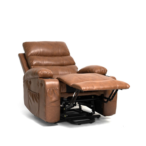 Large Size Electric Power Lift Recliner Chair Sofa With 8 Point Vibration Massage And Lumbar Heat