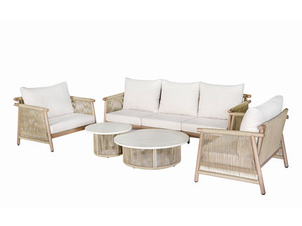 Zira - 5 Piece Patio Sofa Set - Beige