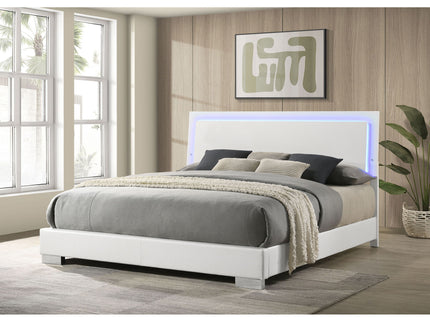 Strick & Bolton - High Gloss Panel Bed With LED Lights