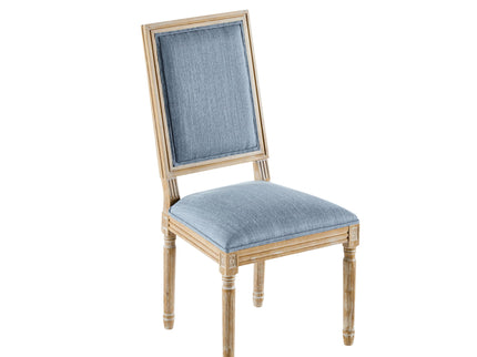 French Country Style Dining Chair With Upholstered Seating And Fluted Legs