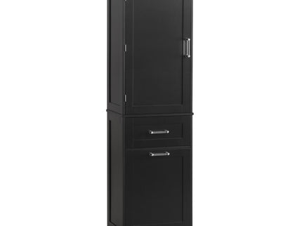 Tall Freestanding Bathroom Storage Cabinet With Adjustable Shelf And 2 Drawers