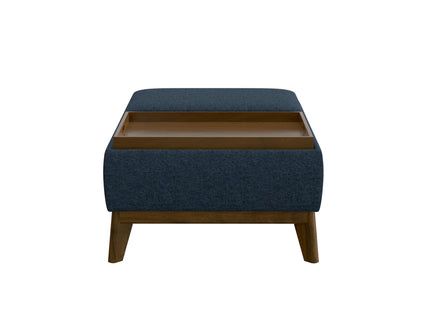 Reversible Tray Ottoman - Blue
