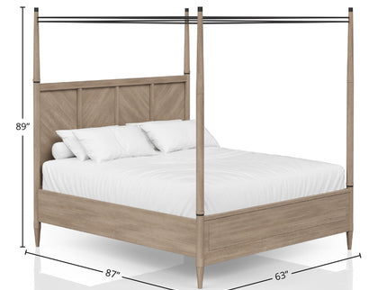 Transitional Styling Canopy Bed