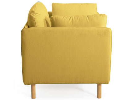 Modern Upholstered Accent Chair With Soft Cushions, Sleek Armrest Design