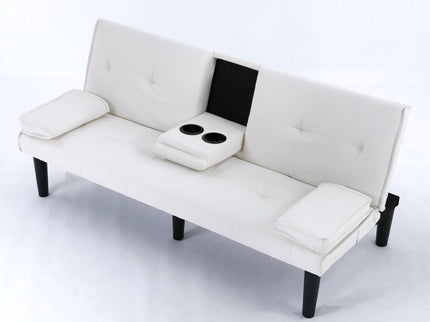 Sofa Bed With Foldable Design And Cup Holder