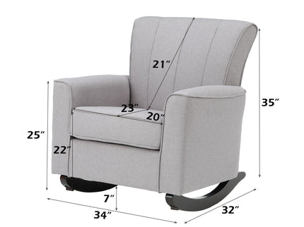 Denzell - Rocking Chair - Light Gray
