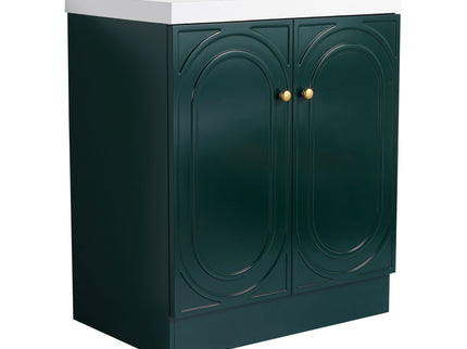 Contemporary Freestanding Bathroom Vanity With Resin Sink & Soft-Close Cabinet Doors