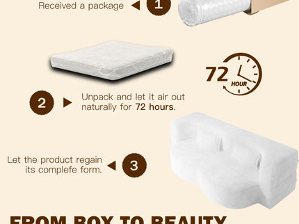 Modern Floor Sofa With 2 Pillows, Twin Size For Living Room