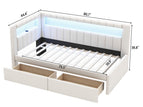 White / Twin / 2 Drawers
