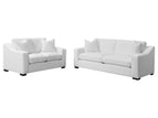 White / 2 Pc. Sofa, Loveseat