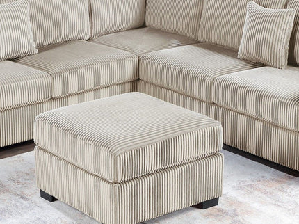Upholstered L - Shaped 4 Piece Sectional Set With USB, Cocktail Ottoman