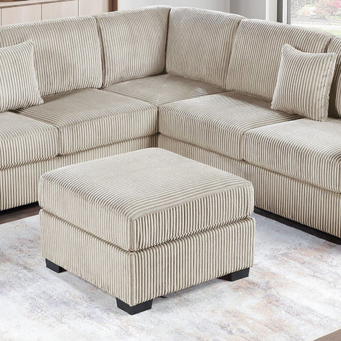 Upholstered L - Shaped 4 Piece Sectional Set With USB, Cocktail Ottoman