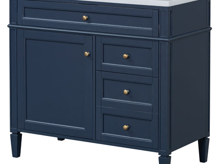 Bathroom Vanity & Top Sink, Modern Bathroom Storage Cabinet With 2 Drawers And A Tip-Out Drawer