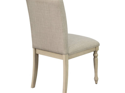 Fiona - Upholstered Dining Chair With Turned Legs (Set of 2) - Light Gray
