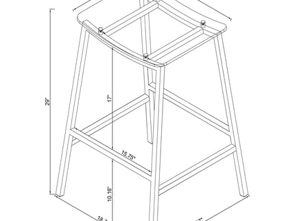 Staten - Backless Bar Stool (Set of 2) - Chrome