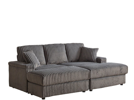 3 Seater Sofa With 2 Ottomans For Living Room