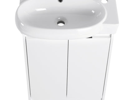 Freestanding Bathroom Vanity With Sink And Storage Rack, Soft Close Doors Base With Basin