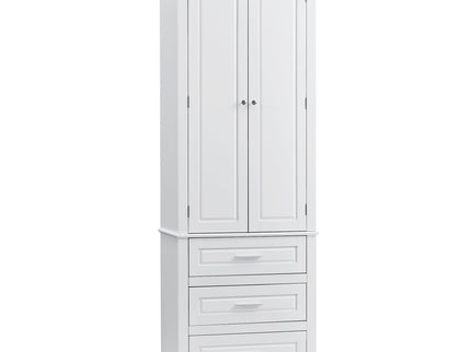 Tall Storage Cabinet With 3 Drawers For Bathroom