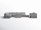 Dark Gray / 4 Pc. Left Arm Facing Sectional, 2 Chairs, 3 Tables
