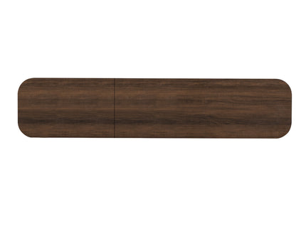 70" TV Stand With Ample Storage, Curved Corners - Dark Brown