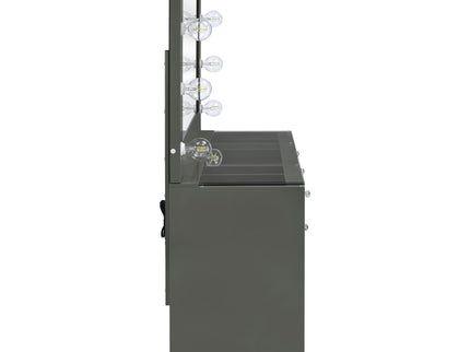 Fern - 7 Drawer Vanity Set With Mirror And Globe Lights