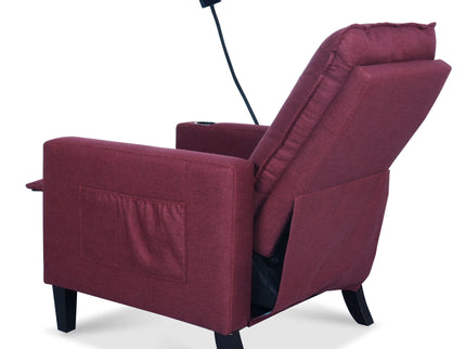 Recliner Chairs For Adults, Adjustable Recliner Sofa With Mobile Phone Holder & Cup Holder, Modern Reclining Chairs Fabric Push Back Recliner Chairs For Living Room, Bedroom