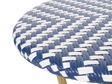 French Bistro Table Outdoor Elegance - White / Blue