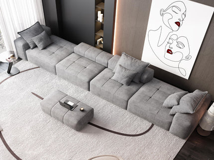 Modern Oversized, Modular Sectional Sofa With Pillows