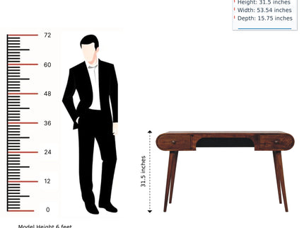 London - Arch Writing Desk - Dark Brown