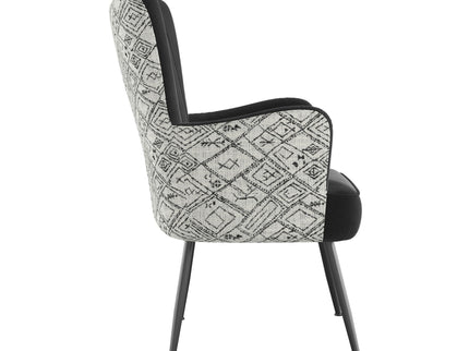 Accent Chair With Unique Print Fabric
