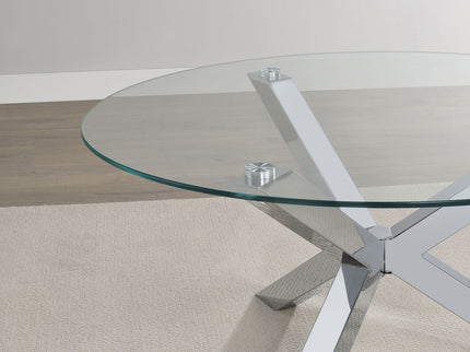 Round Top Coffee Table - Chrome