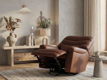 Oslo Antelope - Swivel Glider Recliner With Manual Footrest