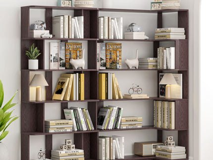 Modern 5 Tier Open Storage Bookcase