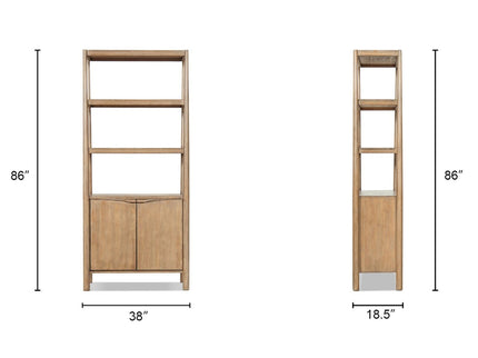 Nolan - Bookcase With Lower Cabinet - Natural