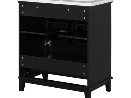 Modern Bathroom Vanity With Sink Combo, Multi Functional Cabinet With Doors And Drawer