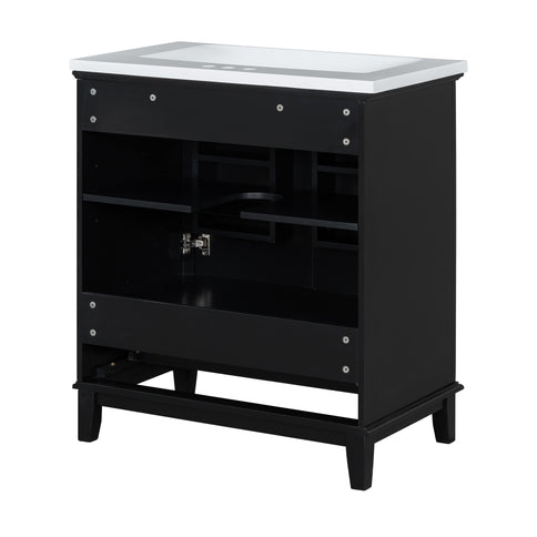 Modern Bathroom Vanity With Sink Combo, Multi Functional Cabinet With Doors And Drawer