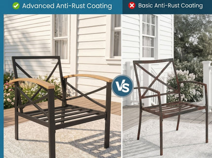 Outdoor Patio Armchair, All Weather (Set of 2)