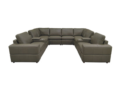 Upholstered Large Arms Sectional With Recliner Seats
