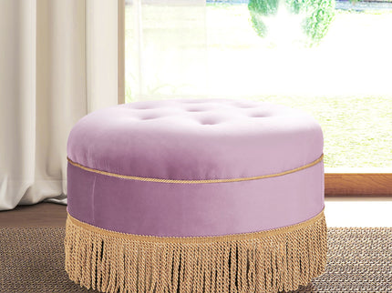 Yolanda - Round Upholstered Accent Ottoman