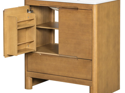 Softened Modern Bathroom Vanity With Sink