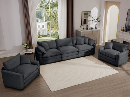 Elegant Oversized Sectional Sofa Set With Deep Seats And Flexible Layout