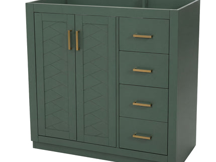 Retro Style Bathroom Vanity, 3 Drawers & Soft Closing Doors