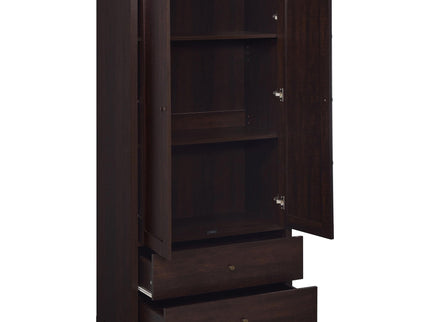 Nestor - 2 Drawer Tall Accent Cabinet With 2 Doors - Rustic