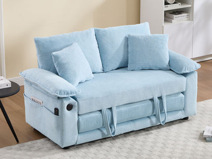 Upholstered Futon Convertible Floor Sofa Bed