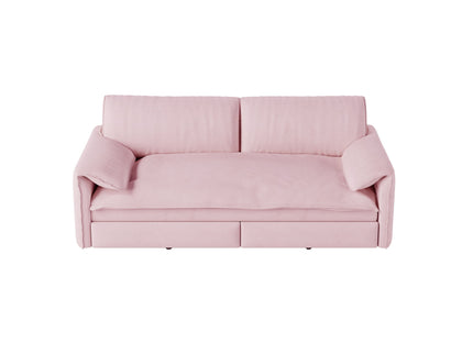 Pull Out 3 In 1 Convertible Sleeper Sofa With Side Storage, Multi Functional