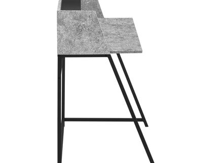 Computer Desk For Home Office, Laptop, Storage Shelves, Marble Look Contemporary & Modern