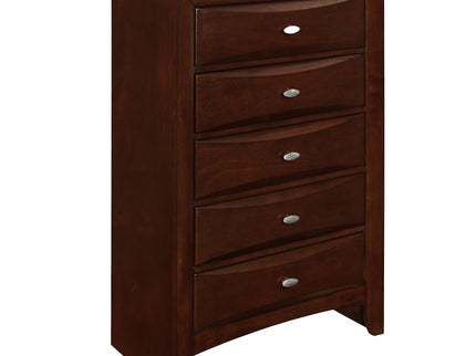 Lucille - 5 Piece Bedroom Set With Storage Drawers And Bookcase Headboard