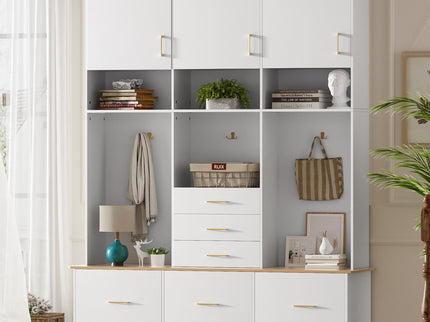Entryway Hall Tree With Bench And Storage, 5 In 1 Coat Rack